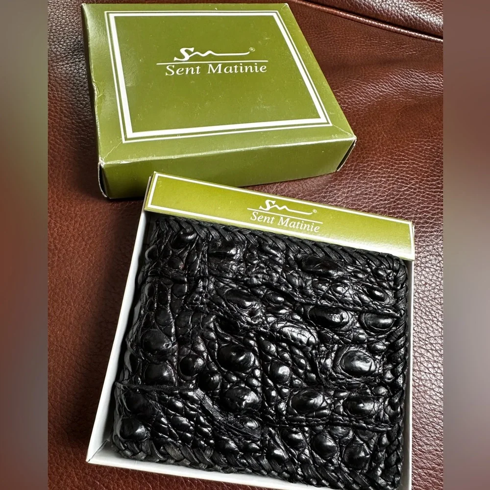 Saint Matainie Crocodile Bifold Wallet - Picture 13 of 14